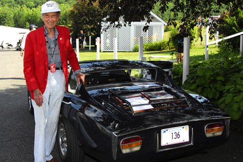 John Fitch with His Corvair Based Fitch Phoenix Prototype