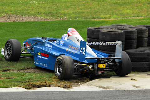 Michael Lewis' Damaged Car