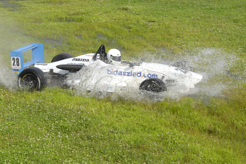 Ardie Greenamyer Creates Huge Splash Sliding Into Flood