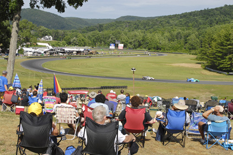 Car Snaking Through Esses w/Berkshires in Background