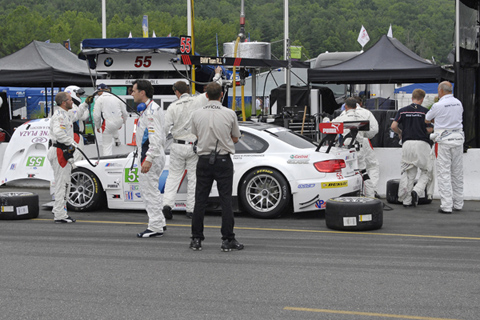 Crew Working on BMW E92 M3 GT Driven by Jörg Müller and Bill Auberlen