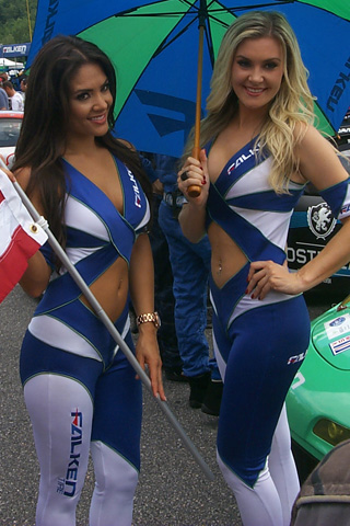 Two Falken Tire Grid Girls