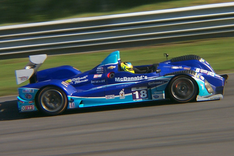 Oreca FLM09 LMPC Driven by Tristan Nunez and Ryan Booth in Action