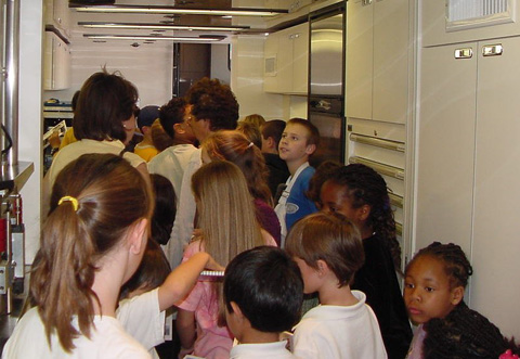 Kids Line Up For Autographs