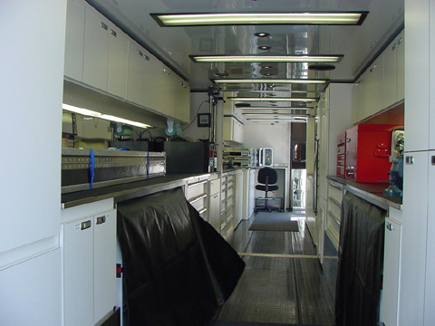 Inside View of Race Trailer