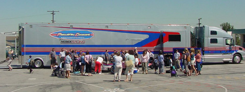 Race Trailer On Courtyard