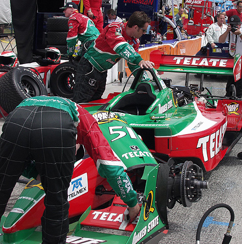 Crew Working on Adrian Fernandez Car