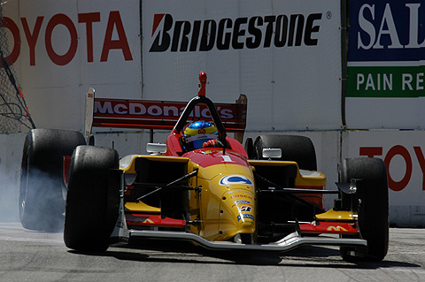 Sebastien Bourdais Locks Up His Brakes