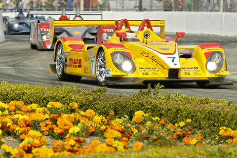 Porsche RS Spyder LMP2 Driven by Timo Bernhard and Romain Dumas in Action