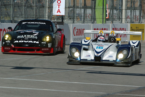 Porsche RS Spyder LMP2 Driven by Andy Wallace and Butch Leitzinger in Action