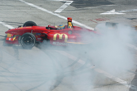 Sebastien Bourdais Does Donuts