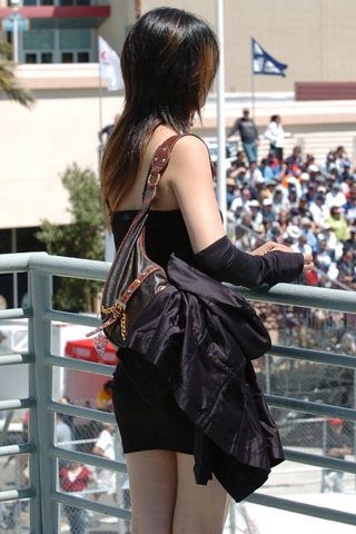 Back of Girl in Black Outfit
