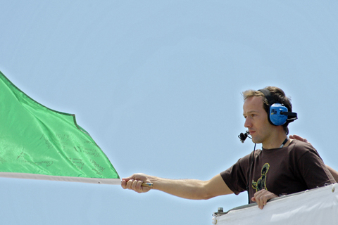 Cristiano da Matta Waves Green Flag