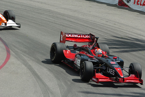 Alex Tagliani Leads Justin Wilson