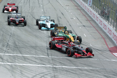 Alex Tagliani Leads The Next Pack Into First Turn