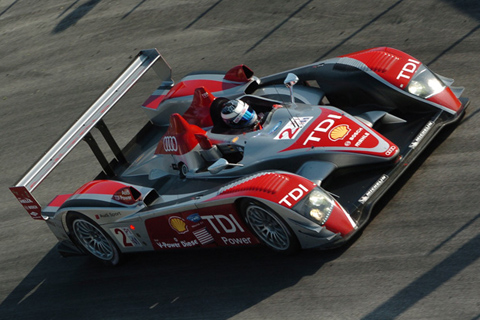 Audi R10 LMP1 Driven by Lucas Luhr and Marco Werner in Action