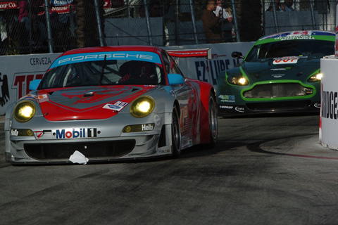 Porsche 911 GT3 RSR GT2 Driven by Seth Neiman and Lonnie Pechnick in Action