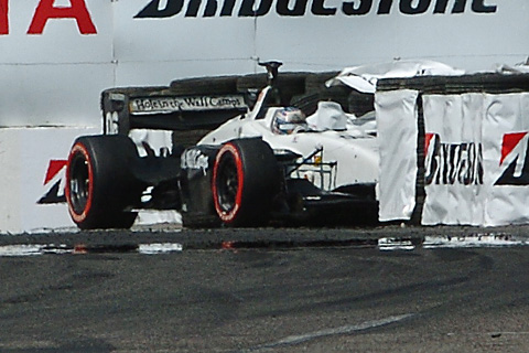 Graham Rahal Crashed Into The Tire Wall