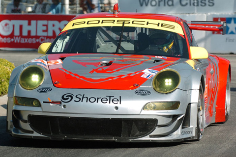 Porsche 911 GT3 RSR GT2 Driven by Patrick Long and Jorg Bergmeister in Action
