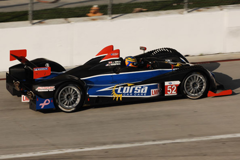 Oreca FLM09 LMPC Driven by Johnny Mowlem and Tom Papadopoulos in Action