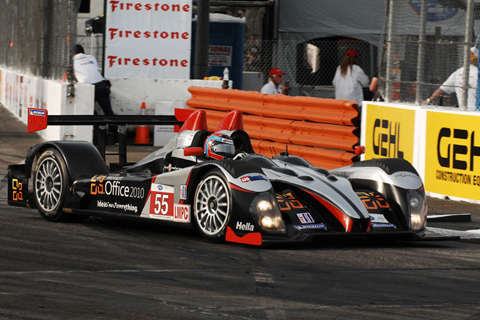 Oreca FLM09 LMPC Driven by Scott Tucker and Christophe Bouchut in Action