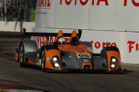 Oreca FLM09 LMPC Driven by Jon Bennett and Frankie Montecalvo in Action