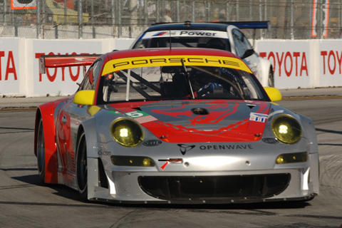 Porsche 911 GT3 RSR GT Driven by Jorg Bergmeister and Patrick Long in Action
