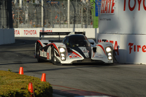 Aston Martin Lola Coupe B08 62 LMP1 Driven by Lucas Luhr and Klaus Graf in Action