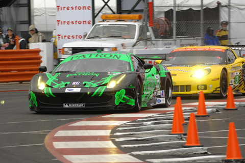 Ferrari 458 Italia GT Driven by Ed Brown and Guy Cosmo Leading Corvette