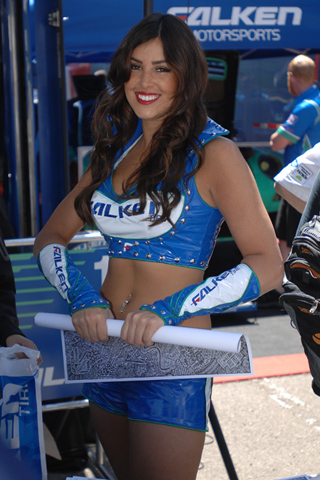 Falken Tire Girl Rolling Up Poster