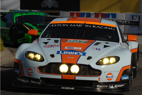 Aston Martin Vantage GT Driven by Adrian Fernandez and Darren Turner in Action