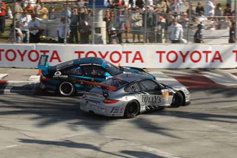 Porsche 911 GT3 Cup GTC Driven by Michael Avenatti and Bob Faieta Spinning