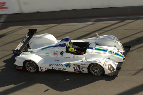 Oreca FLM09 LMPC Driven by Bruno Junqueira and Duncan Ende in Action