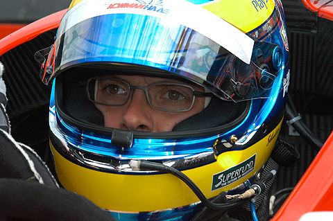 Sebastien Bourdais Sitting in Car