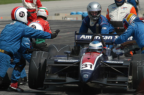 Ryan Hunter-Reay Being Held in Pit