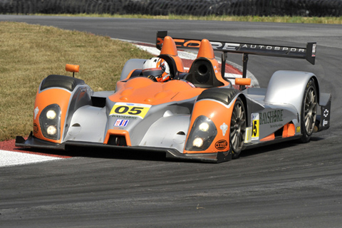 Oreca FLM09 driven by by Jon Bennett and Frankie Montecalvo in Action