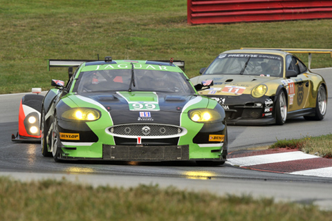 Jaguar XKR GT Driven by Bruno Junqueira and Kenny Wilden in Action