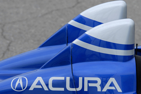 Close Up of Acura ARX 02a Rear Body