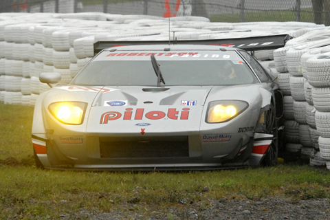 Doran Ford GT MK7 Crashed Against Tire Barriers