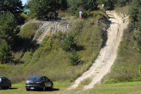 Steep Dirt Hill in Mosport Infield