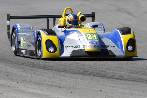 IMSA Lites Elan DP02 Driven by Charlie Shears in Action