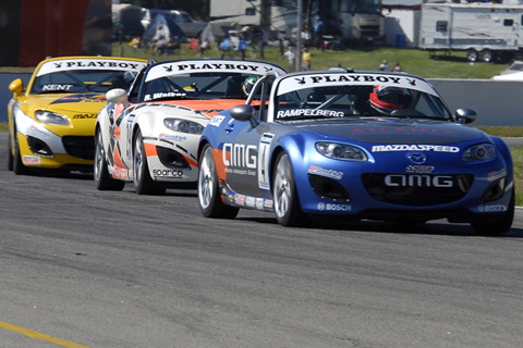 Mazda MX-5 Cup Car Driven by Brad Rampelberg in Action