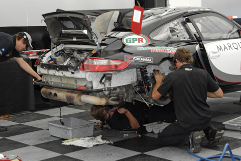 ORBIT Crew Working on Their Porsche 911 GT3 Cup