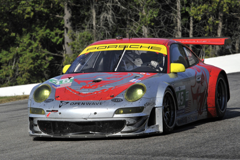 Porsche 911 GT3 RSR driven by Jörg Bergmeister and Patrick Long in Action