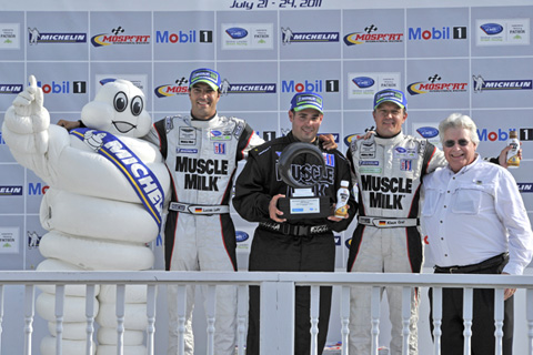 Muscle Milk Aston Martin Team on the Podium