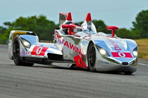 DeltaWing LM12 LMP1 Driven by Andy Meyrick and Katherine Legge in Action