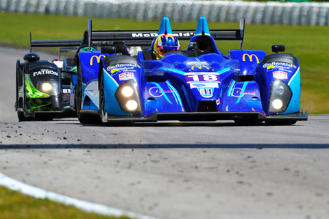 Oreca FLM09 LMPC Driven by Tristan Nunez and Charlie Shears in Action