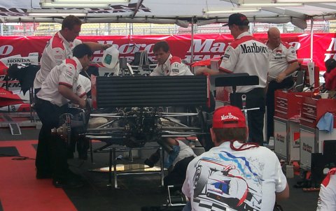 Team Penske In Garage