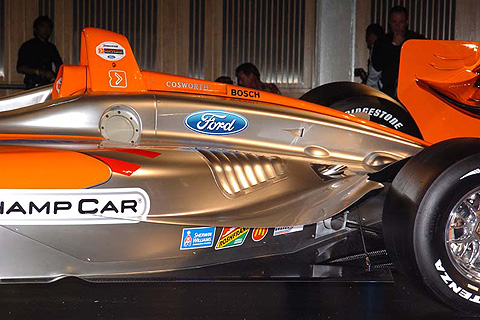 Engine Cover Close Up View of the New Champ Car Panoz DP01