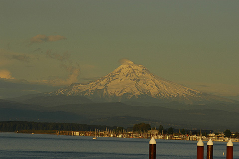 Mt. Hood Looming Over Portland